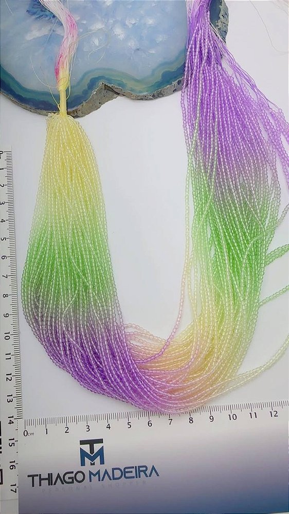 Fio Cristal 1mm Vidro Facetado - O Fio