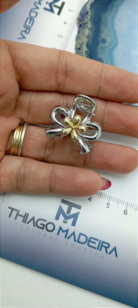 Mini piranha laço metal niquel e dourado - 1 unidade - Tudo para Montagem - Thiago Madeira
