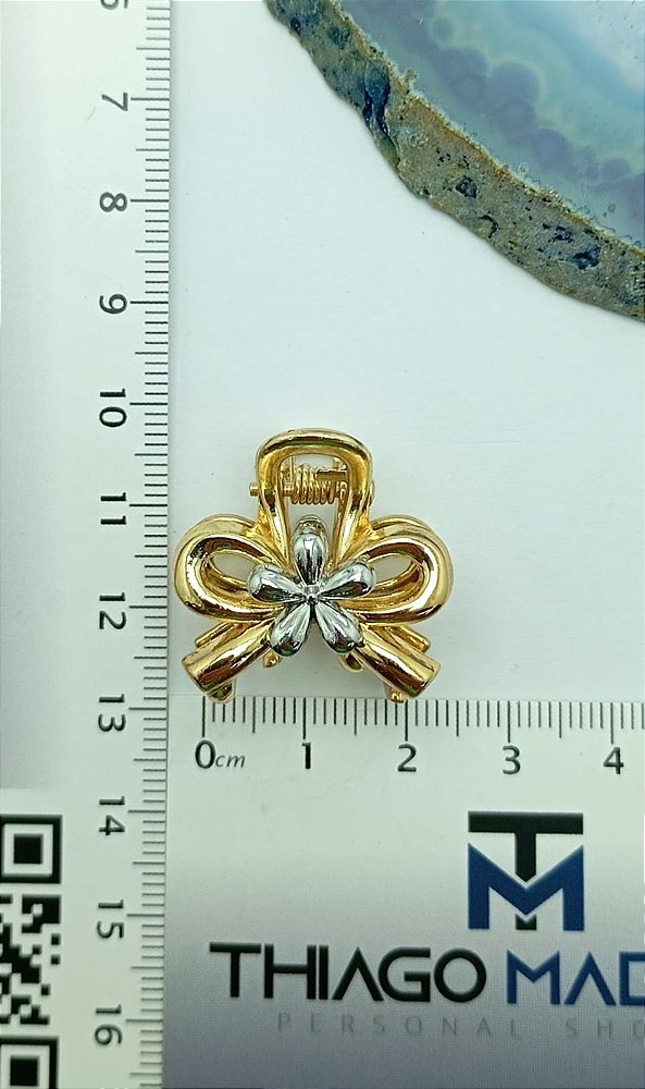 Mini piranha laço metal dourado e niquel  - 1 unidade - Tudo para Montagem - Thiago Madeira