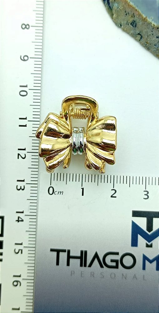Mini piranha laço metal dourado e niquel  - 1 unidade - Tudo para Montagem - Thiago Madeira