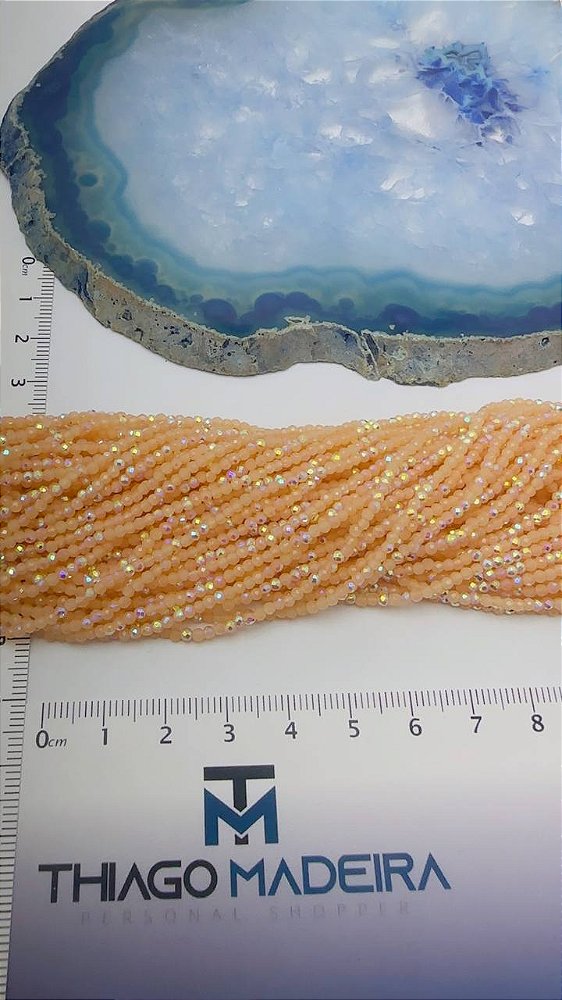 Fio Cristal 1mm Vidro Facetado - O Fio