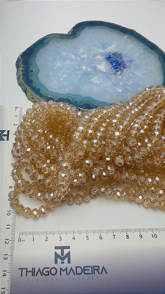 Fio Cristal 8mm Vidro Facetado - O Fio