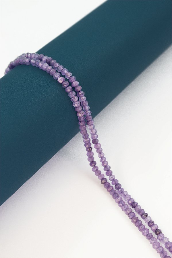 Fio Pedra 4Mm Facetada Jade Lilas - O Fio