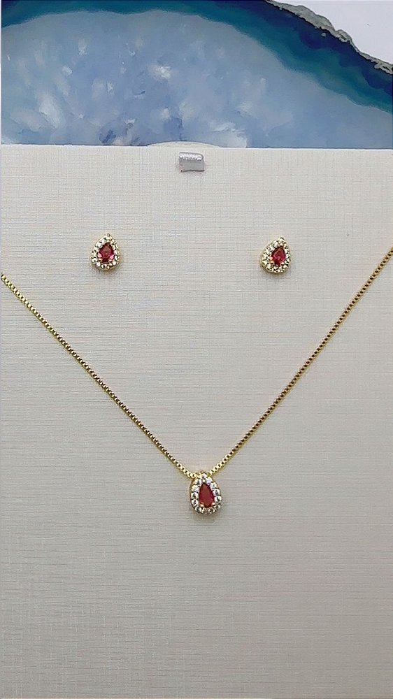 Conjunto Gota Cravejado - 01 Conjunto