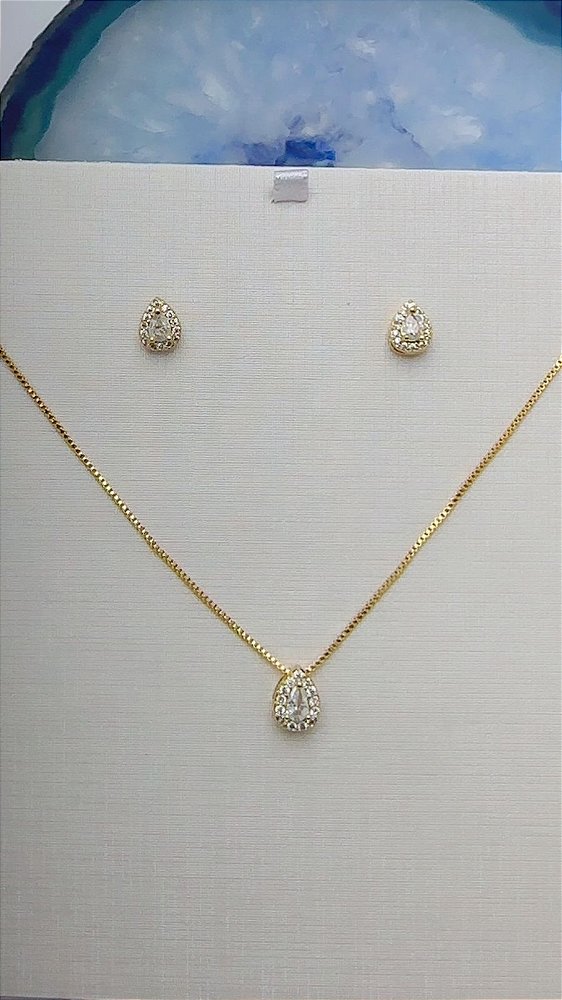 Conjunto Gota Cravejado - 01 Conjunto
