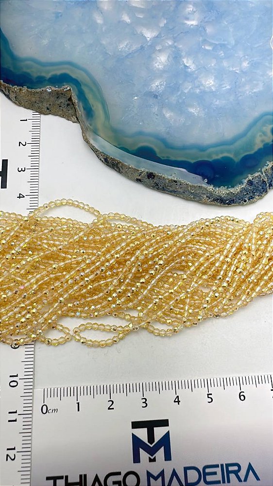 Fio Cristal 1Mm Vidro Facetado - O Fio