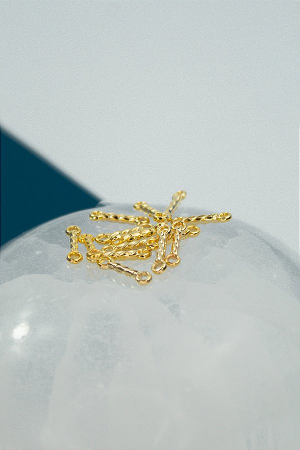 Entremeio Palito 15mm Ouro 18K - 30Pçs