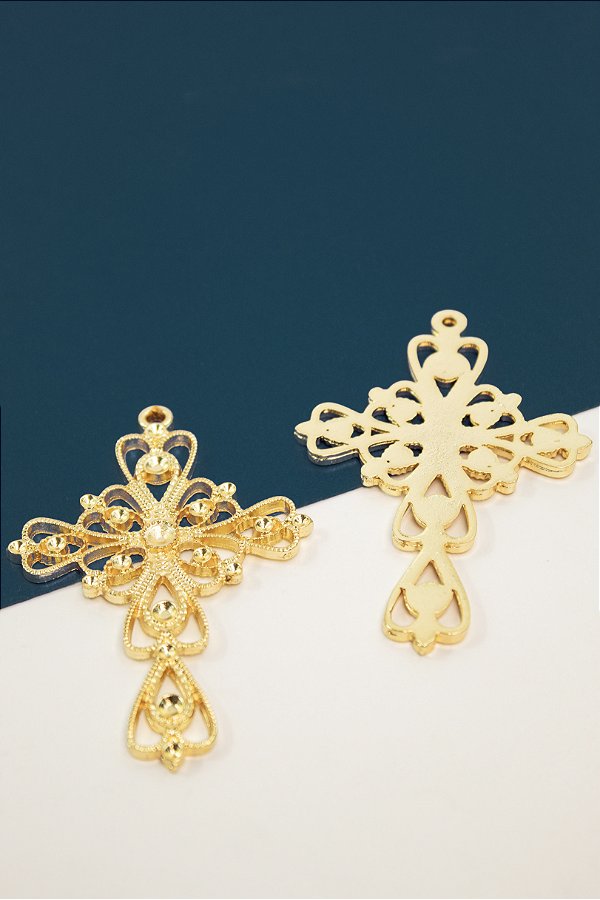 Pingente Religioso Cruz Ouro - 01 und