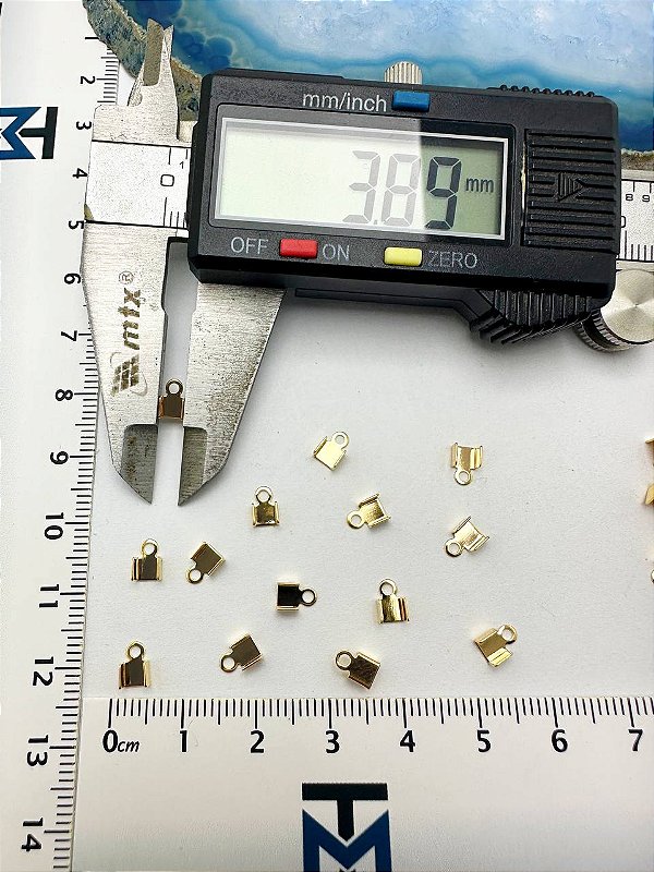 Terminal Para Fios Ouro 3mm - 10 Pçs
