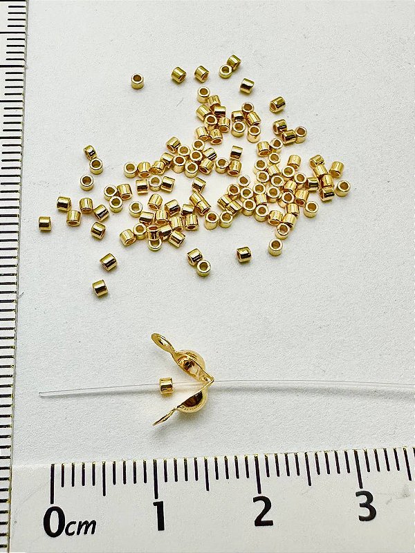 Entremeio Trava 1,5mm Ouro - 200 pçs