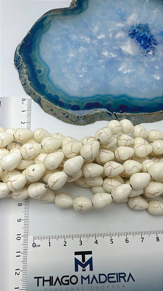 Fio Gota Howlita 10x13mm - o Fio