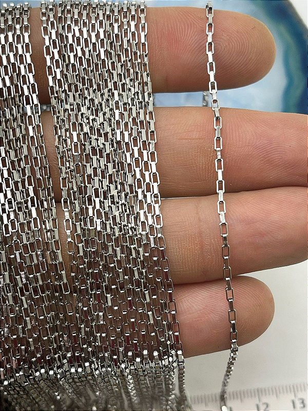 Corrente Cartier Aço inox - Nao Escurece Nunca - 1 metro