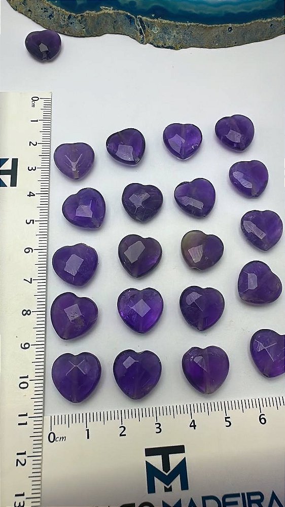 Pingente Coracao Pedra Natural - 01 und