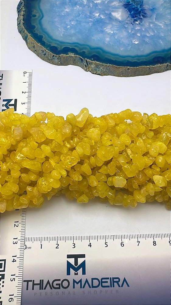 Fio Cascalho Jade Amarela - O fio