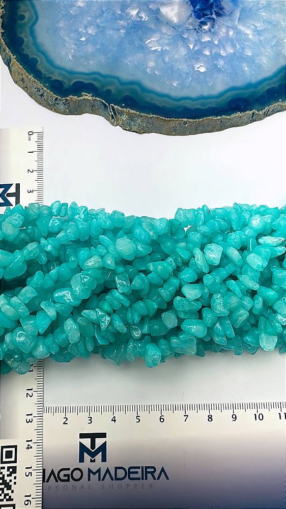 Fio Cascalho Amazonita - O fio