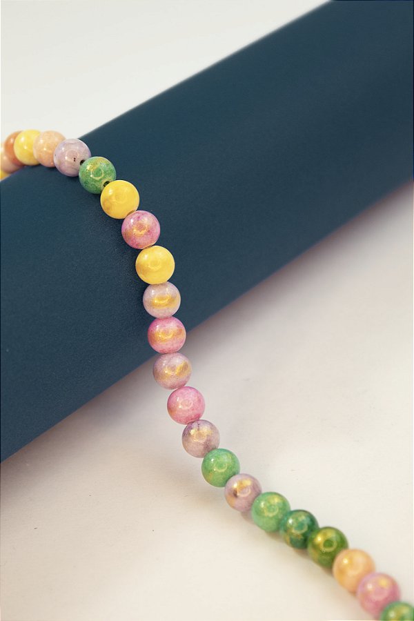 Fio Pedra 8Mm Jade Colorida - O Fio