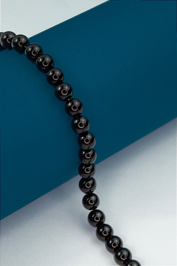 Fio Pedra 8Mm Onix Preta - O Fio