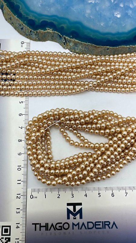 Fio Perola Shell 4Mm Dourada - O Fio