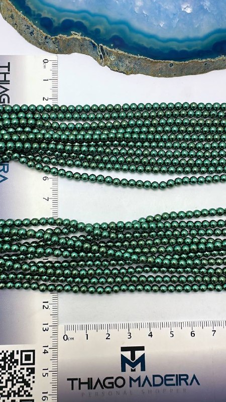 Fio Perola Shell 4Mm Verde - O Fio
