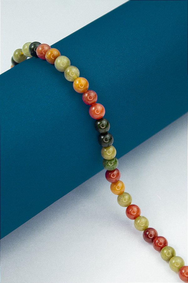 Fio Pedra 6Mm Jade Multicolor - O Fio
