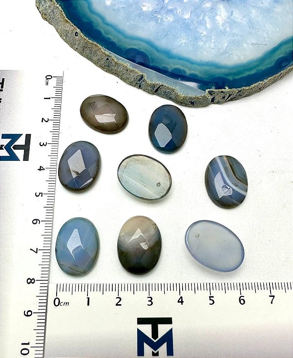 Pingente Pedra Natural 15x20Mm Meio Furo  - 01 Und
