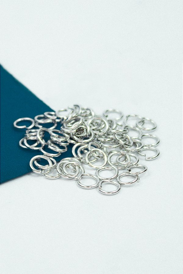 Argolinha 7Mm Aço Inox - 100 Pçs