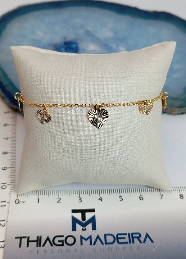 Pulseira Coracao Ouro 18K - 01 Und