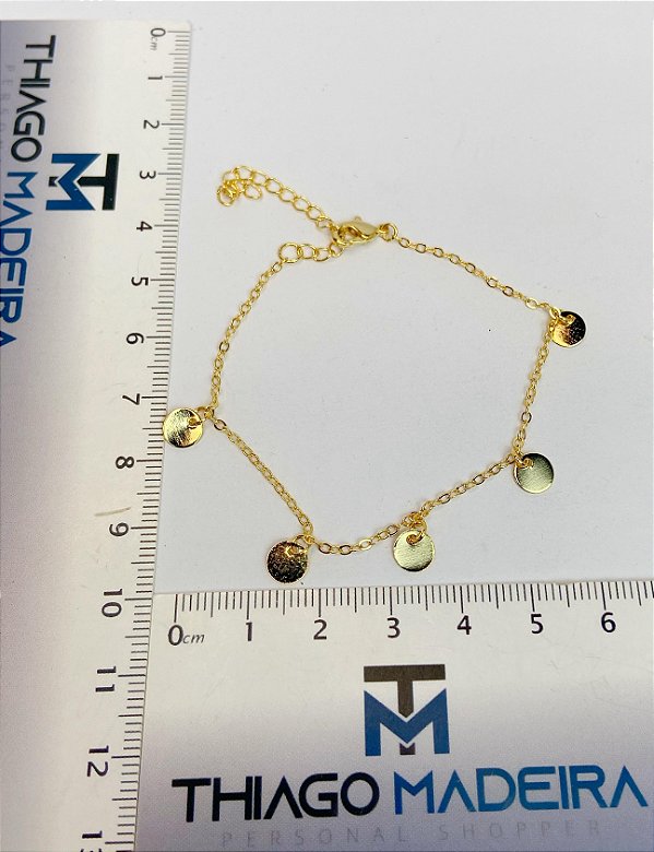 Pulseira com 17cm mais extensora - banho ouro 2 milésimos - 1 unidade