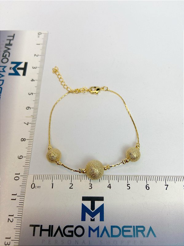 Pulseira com 17cm mais extensora - banho ouro 2 milésimos - 1 unidade
