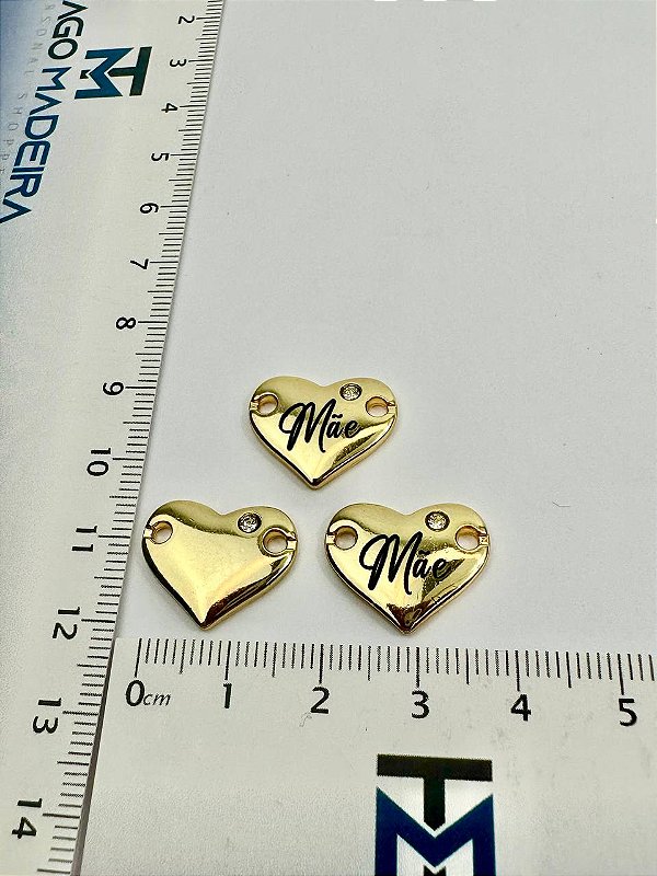 Medalha Coracao Personalizado Com Foto Ouro - 01 unid