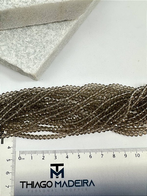 Fio Cristal 4Mm Vidro Facetado - O Fio