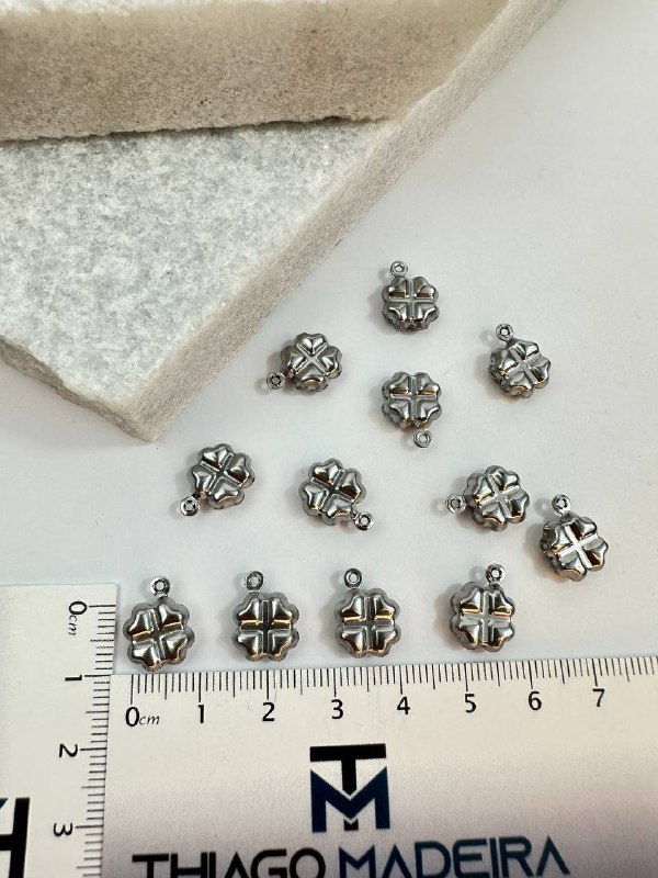 Pingente Trevo Aço Inox - 01 Und