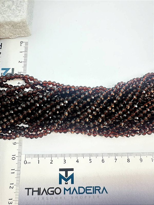 Fio Cristal 4Mm Vidro Facetado - O Fio
