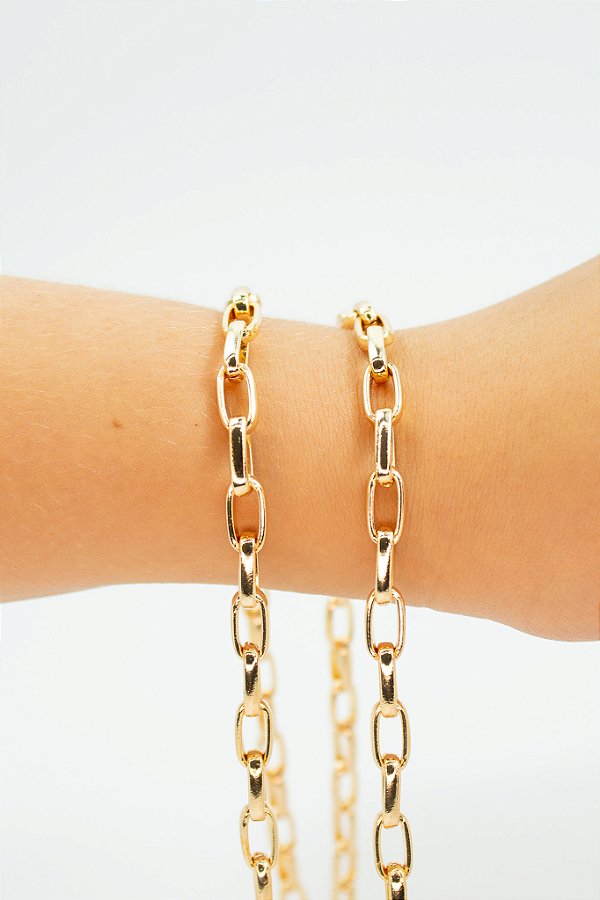 Corrente Cartier Ouro e Verniz Cataforetico - 01mt