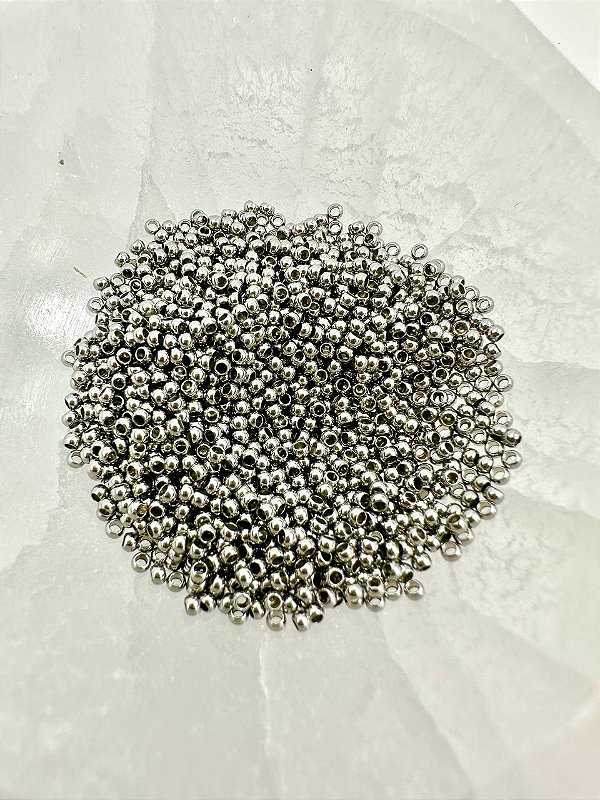 Entremeio Bolinha 2Mm Aço Inox - 50pçs