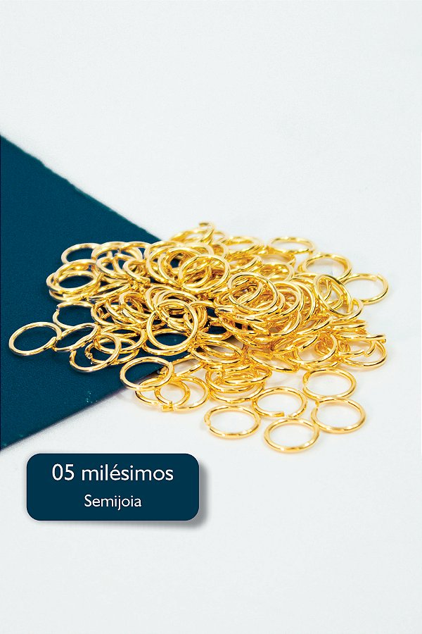 Argolinha 9mm 5 Milésimos Ouro - 50pçs