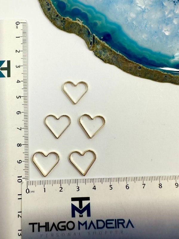 Pingente Caixa Coracao 15x16Mm Ouro - 01 Unid