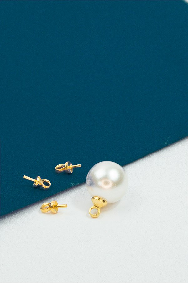 Terminal Chupetinha 3mm Ouro - 10Pçs