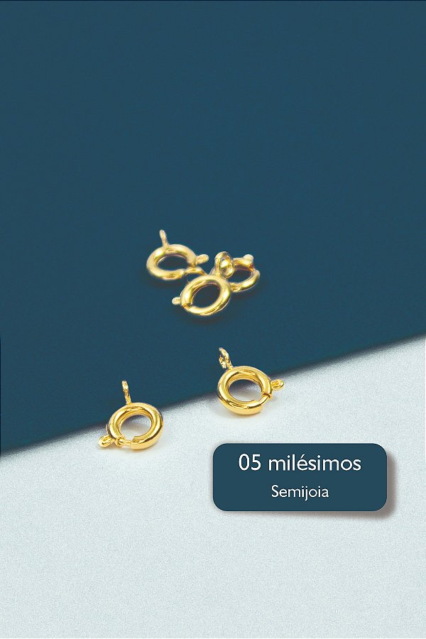 Fecho Boia 6mm Ouro 5 Milesimos - 10 Pçs