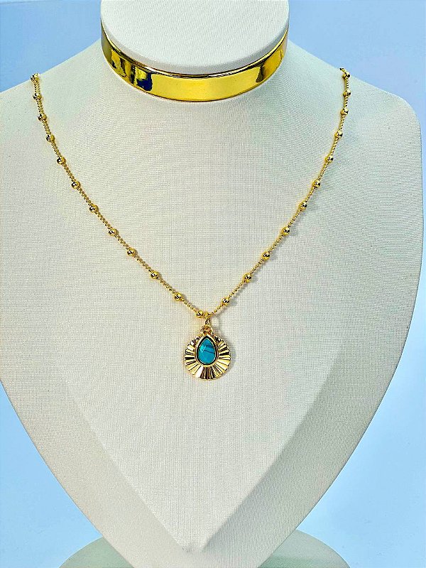 Colar Boho Ouro - 01 unid