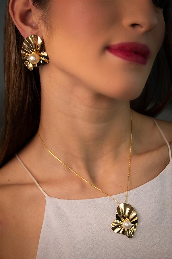 Conjunto Premium Colar + Brinco - 01 Conjunto