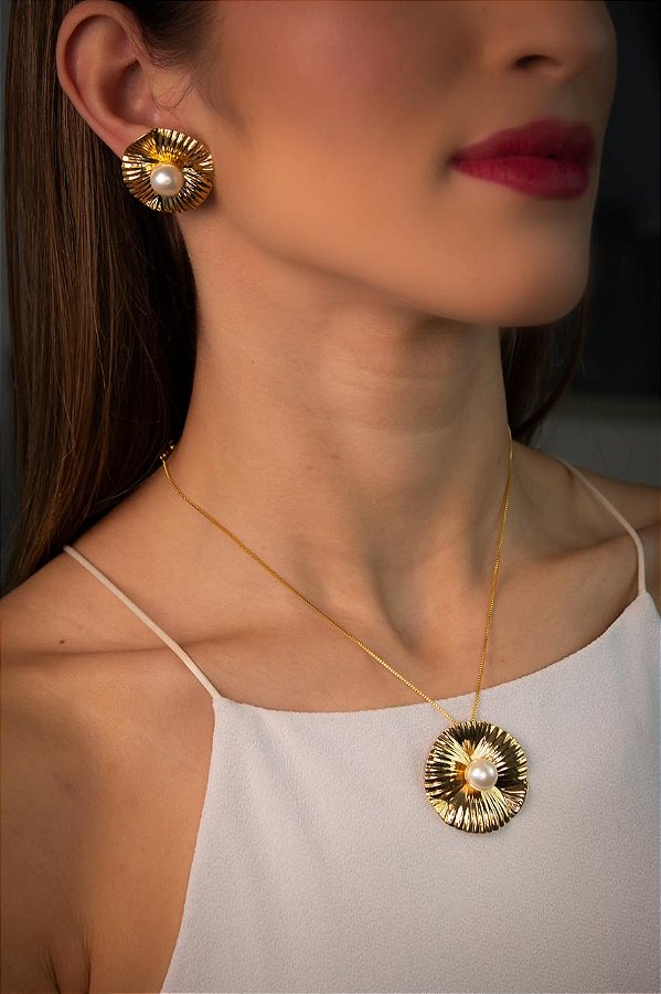 Conjunto Premium Colar + Brinco - 01 Conjunto