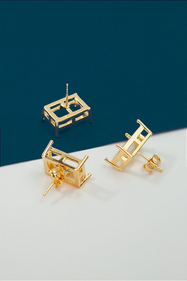 Brinco Caixa 10x14mm - 01 par