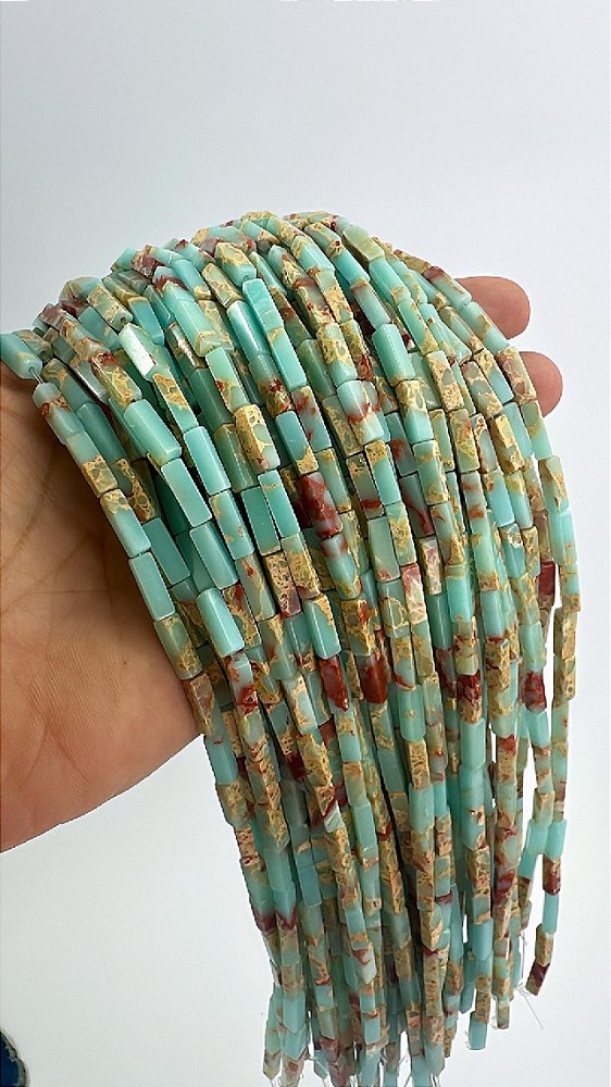 Fio Pedra Tubo 13x4mm - 01 Fio