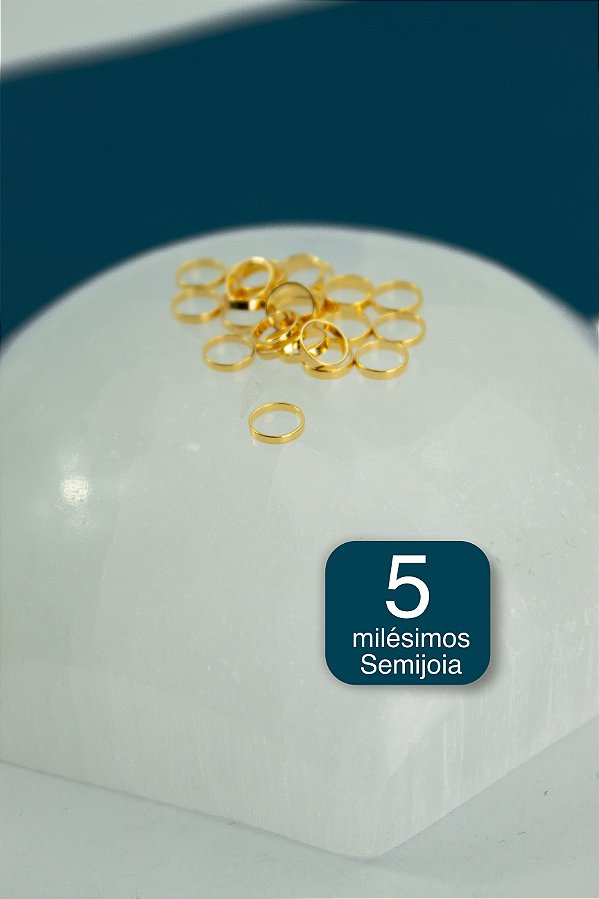 Entremeio Disco 6Mm Ouro 5 Milesimos - 50Pcs