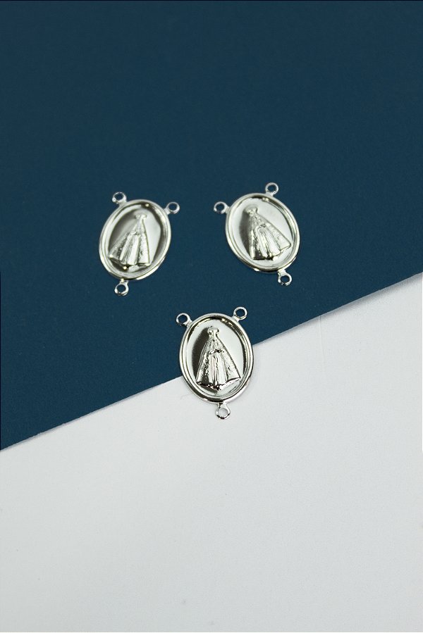 Pingente Religioso 3 saidas N S Aparecida Aco Inox - 01 Unid.
