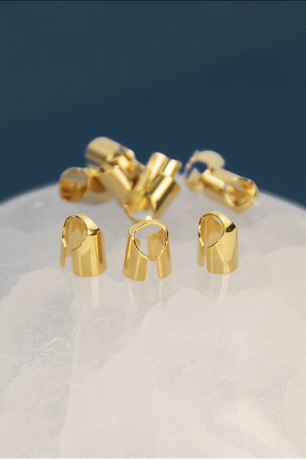 Terminal Acabamento Presilha Ajustavel 6mm Ouro - 01 Unid.