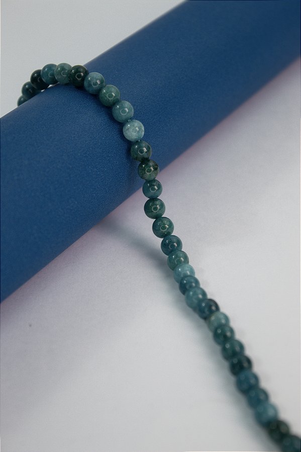 Fio Pedra 6Mm Jade Azul Mix - O Fio