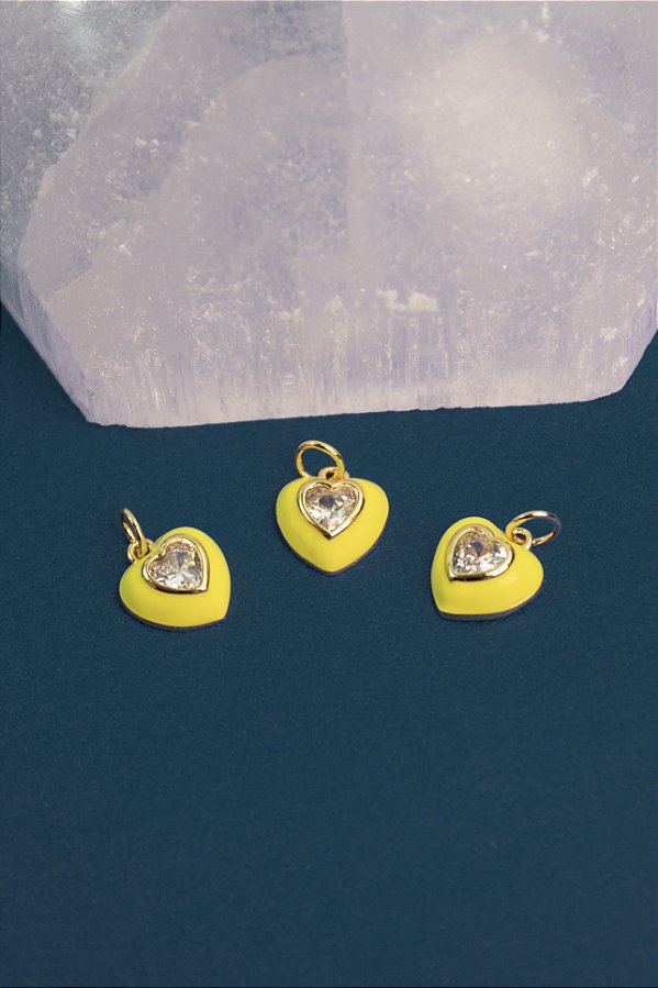 Pingente Coracao Zirconia - 01 Unid