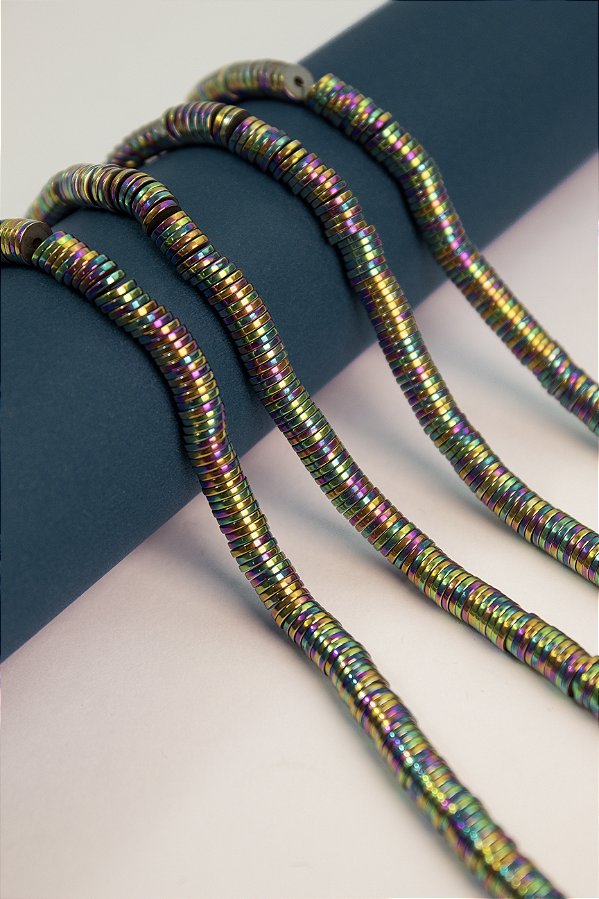 Fio Hematita Boreal Disco 6X1mm - O Fio